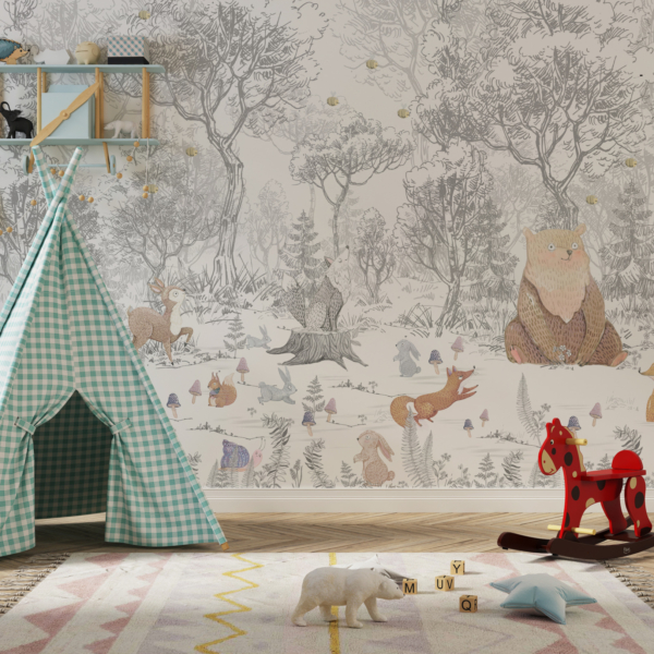 Fototapete Bunte Waldtiere