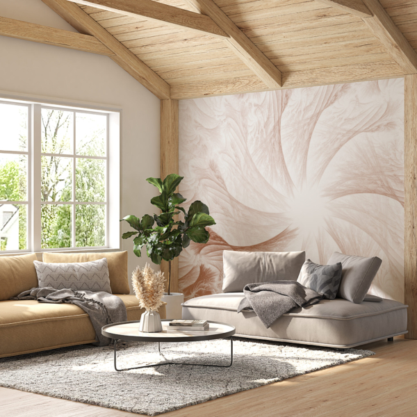 Wandmalerei Creme Rosette