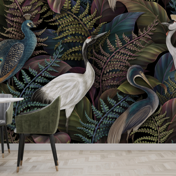 Wandgemälde Royal Birds