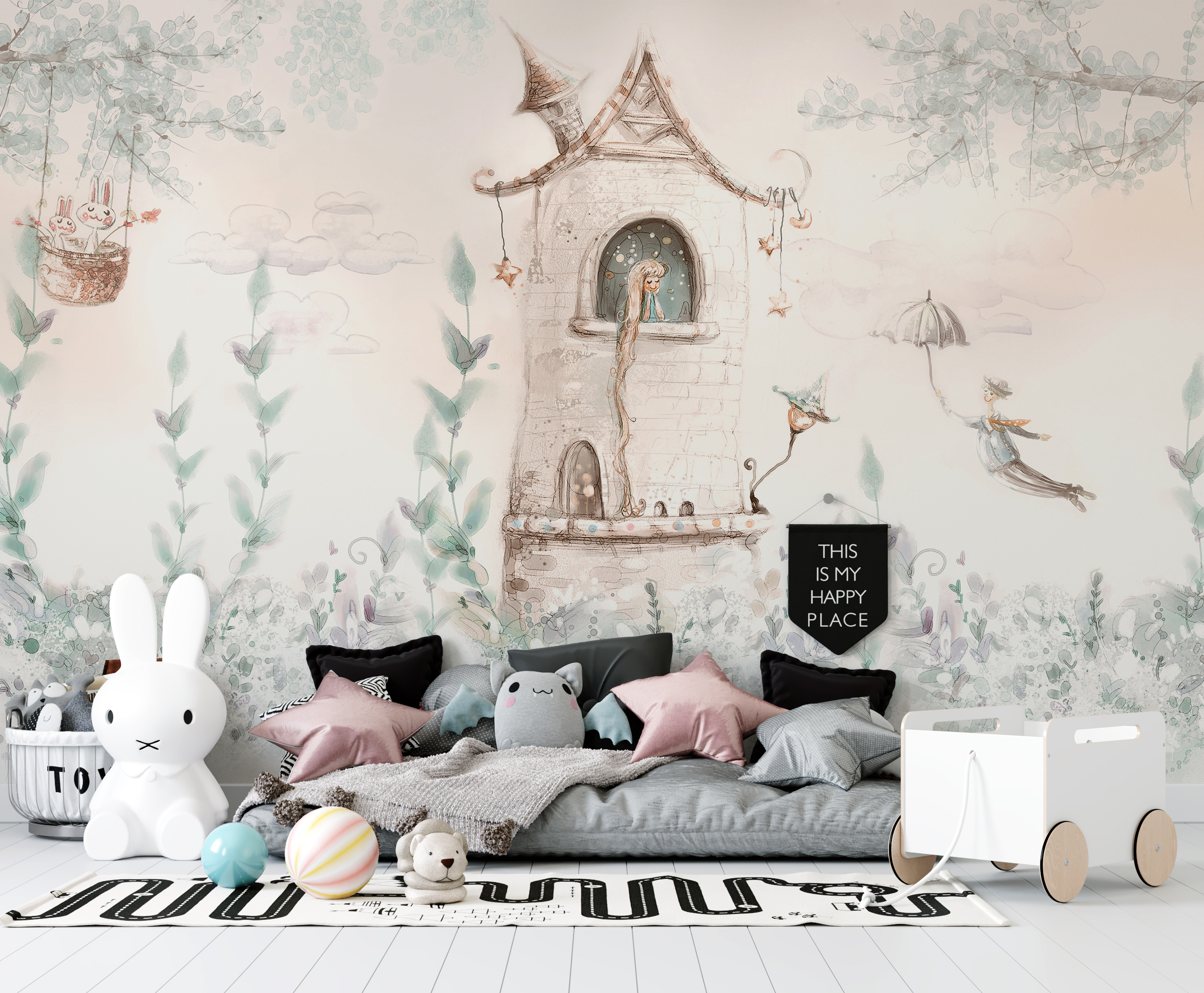 Wandbild Prinzessin im Turm