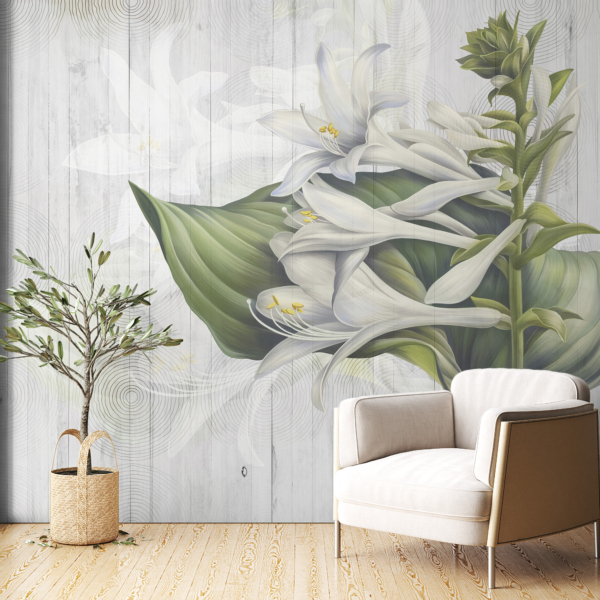 Tapete Blume auf dem Boden