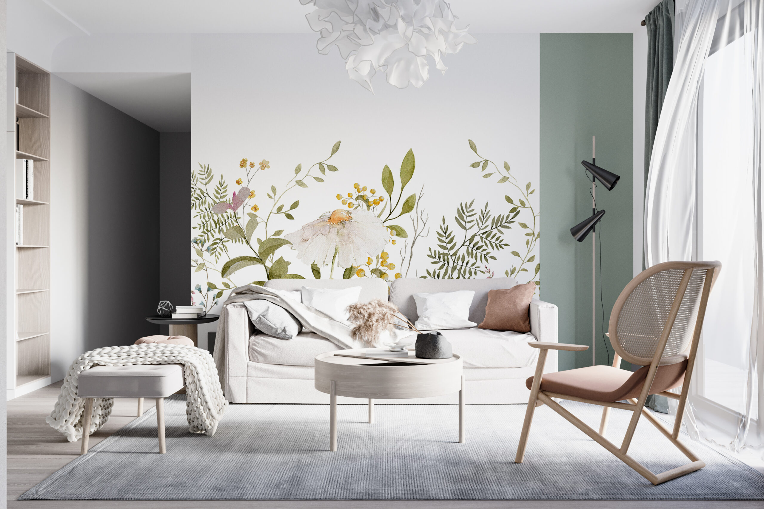 Fototapete mit Kamillenblüten