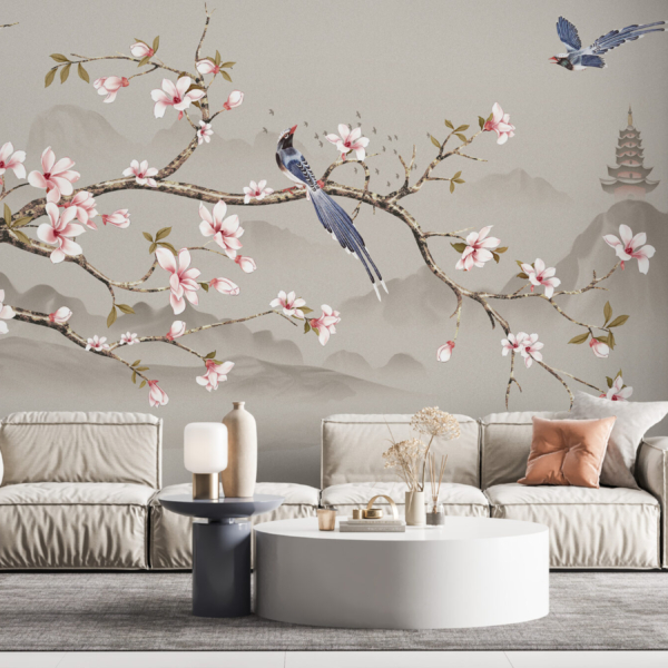 Wandmalerei Kirschblüte