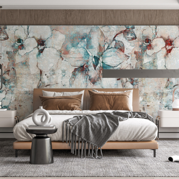 Tapete Dash-painted flowers