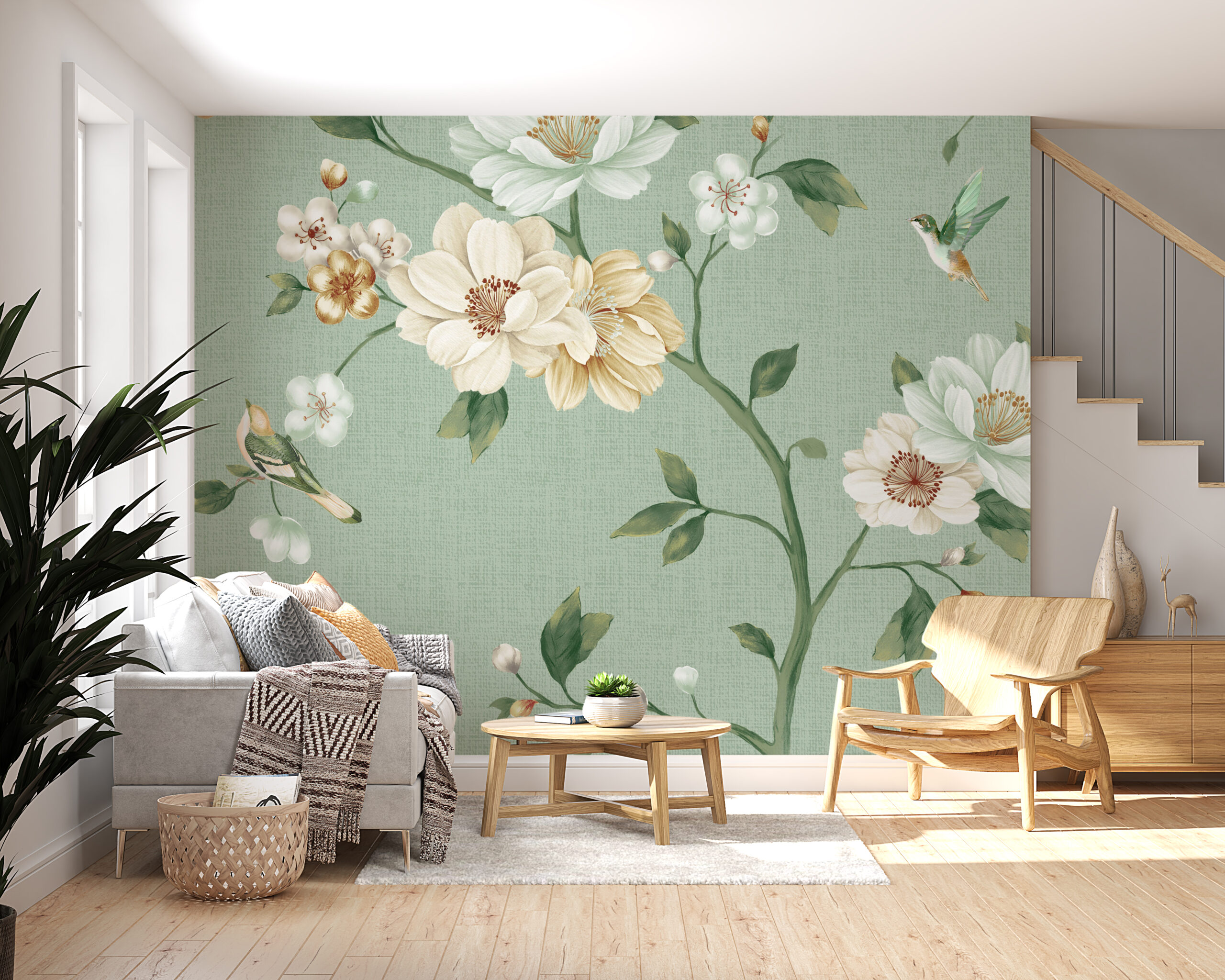 Wandbild Zweigblüte