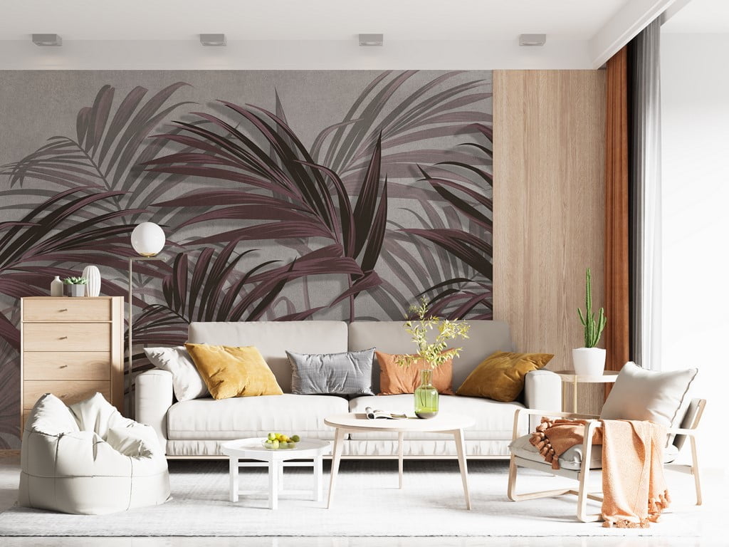 Wandgemälde eines Palmenwaldes