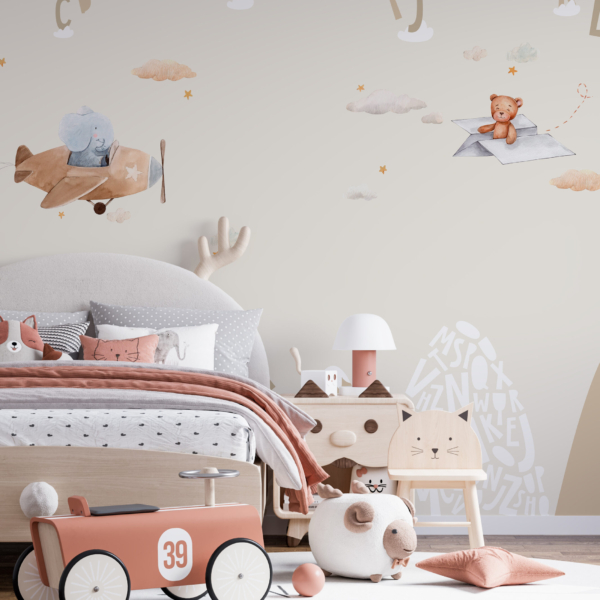 Fototapete „Fliegen über die Berge