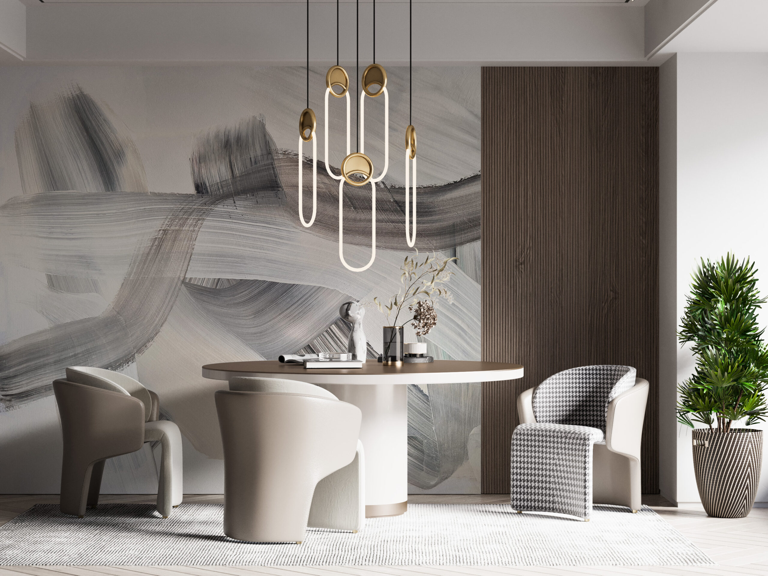 Tapete Interlaced Leaves