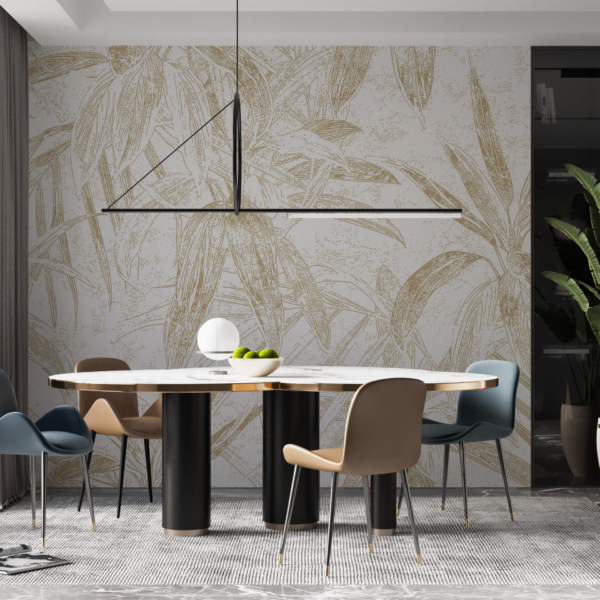 Tapete Leafs in Beige