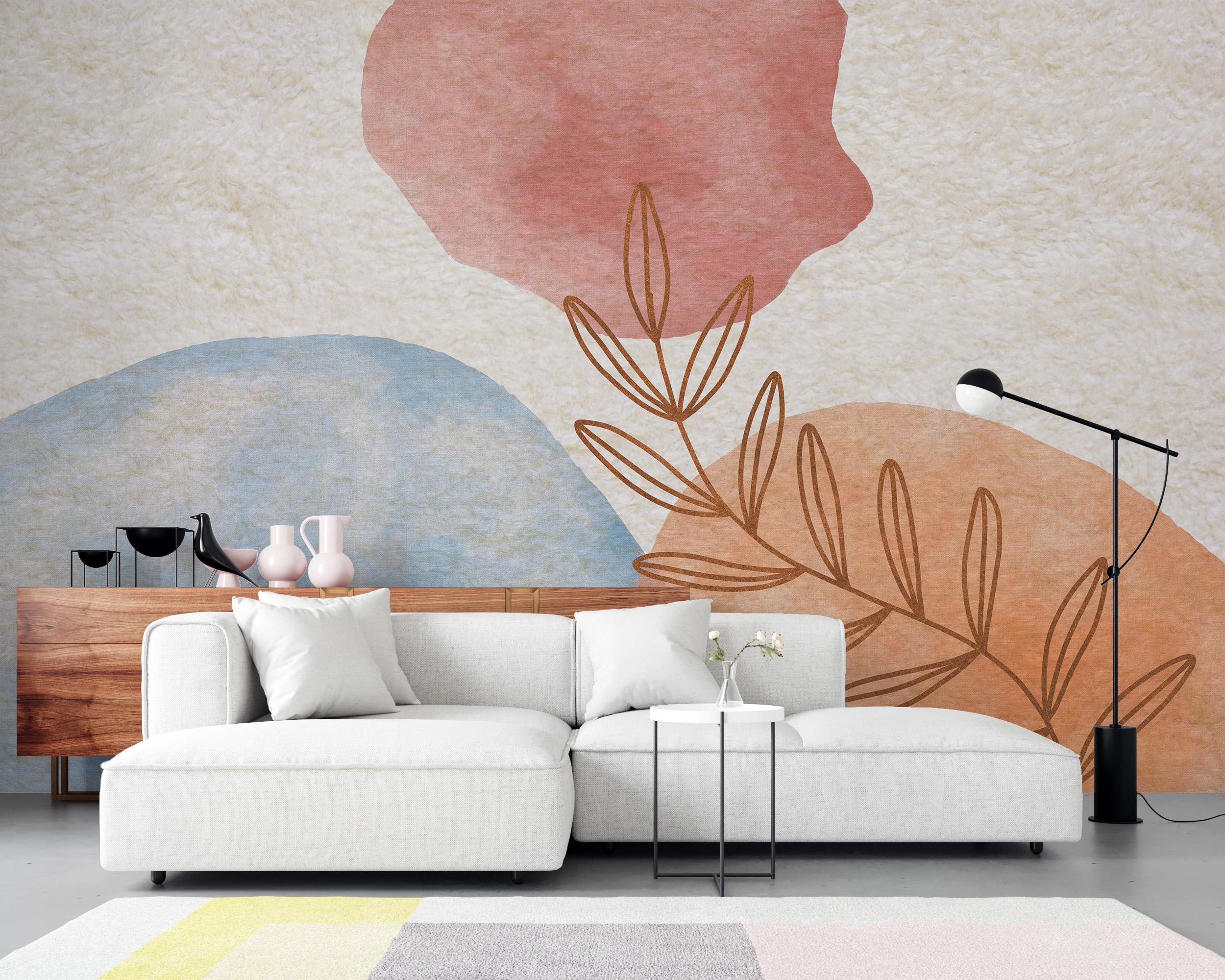 Fototapete Blätter und Palmen