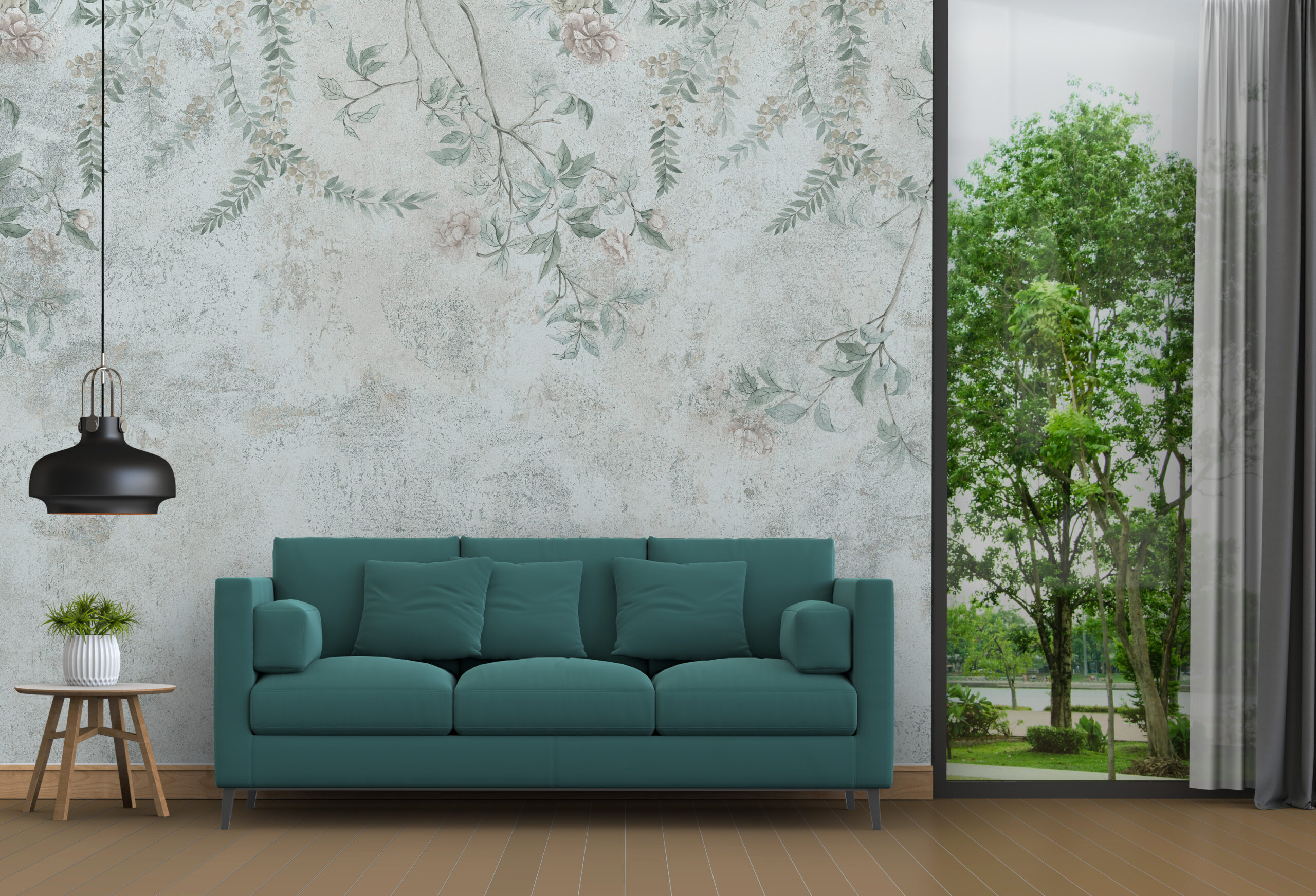 Fototapete Small Green Leaves