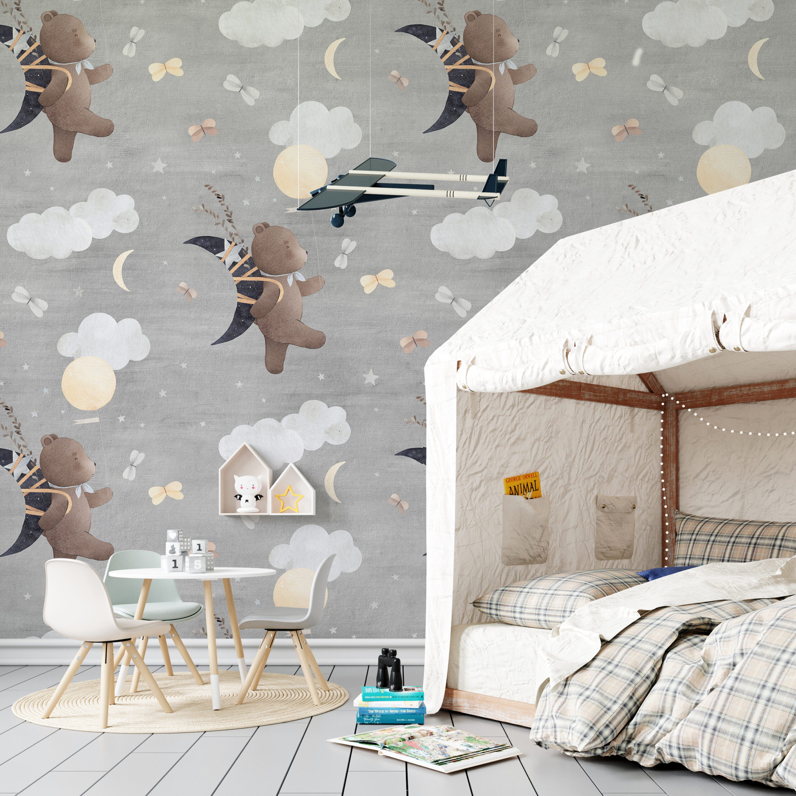 Fototapete Bären in den Wolken