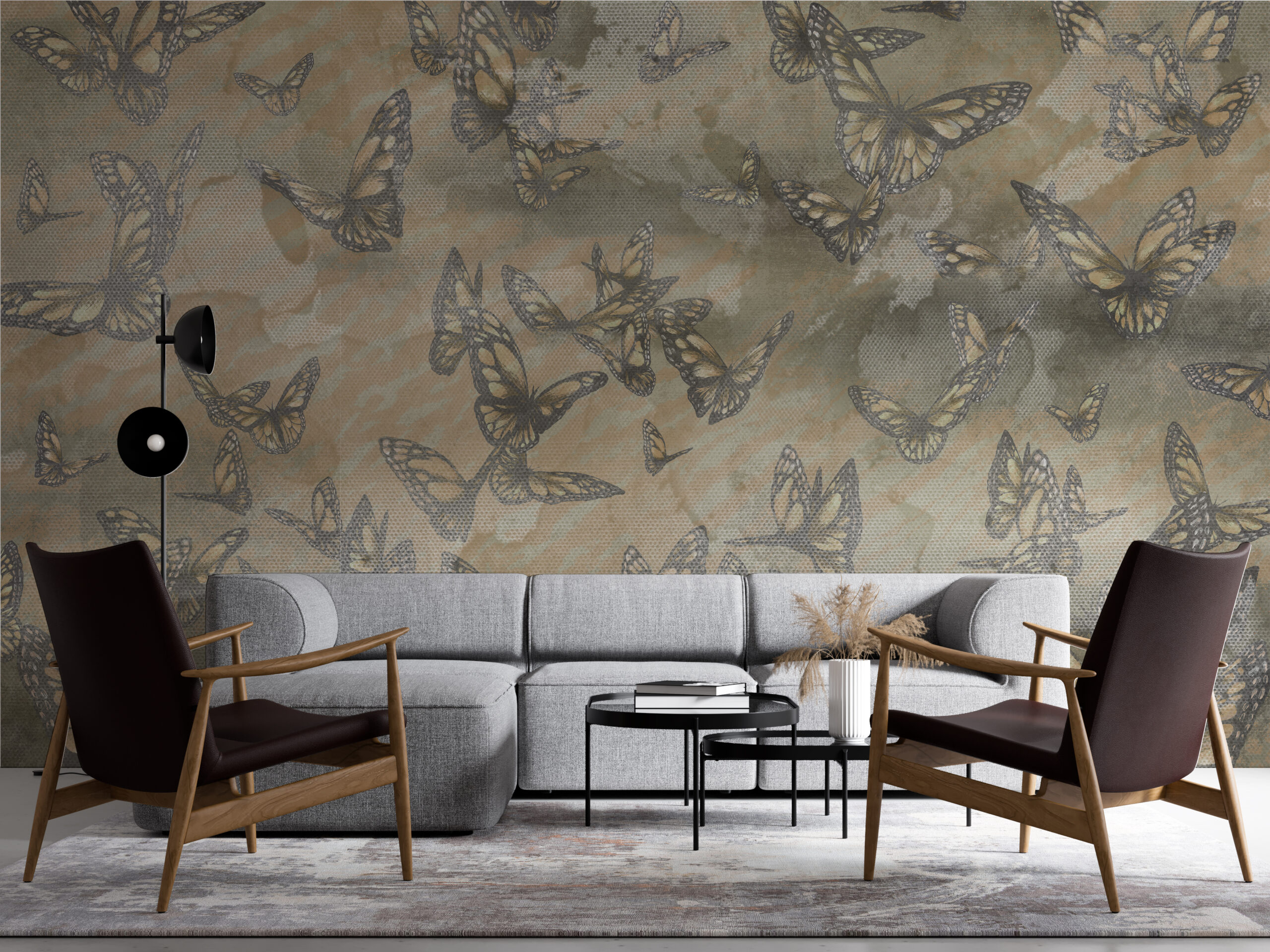 Wandbild Schmetterlinge im Flug