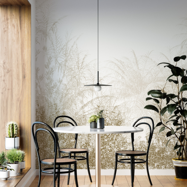 Fototapete auf einer wilden Wiese