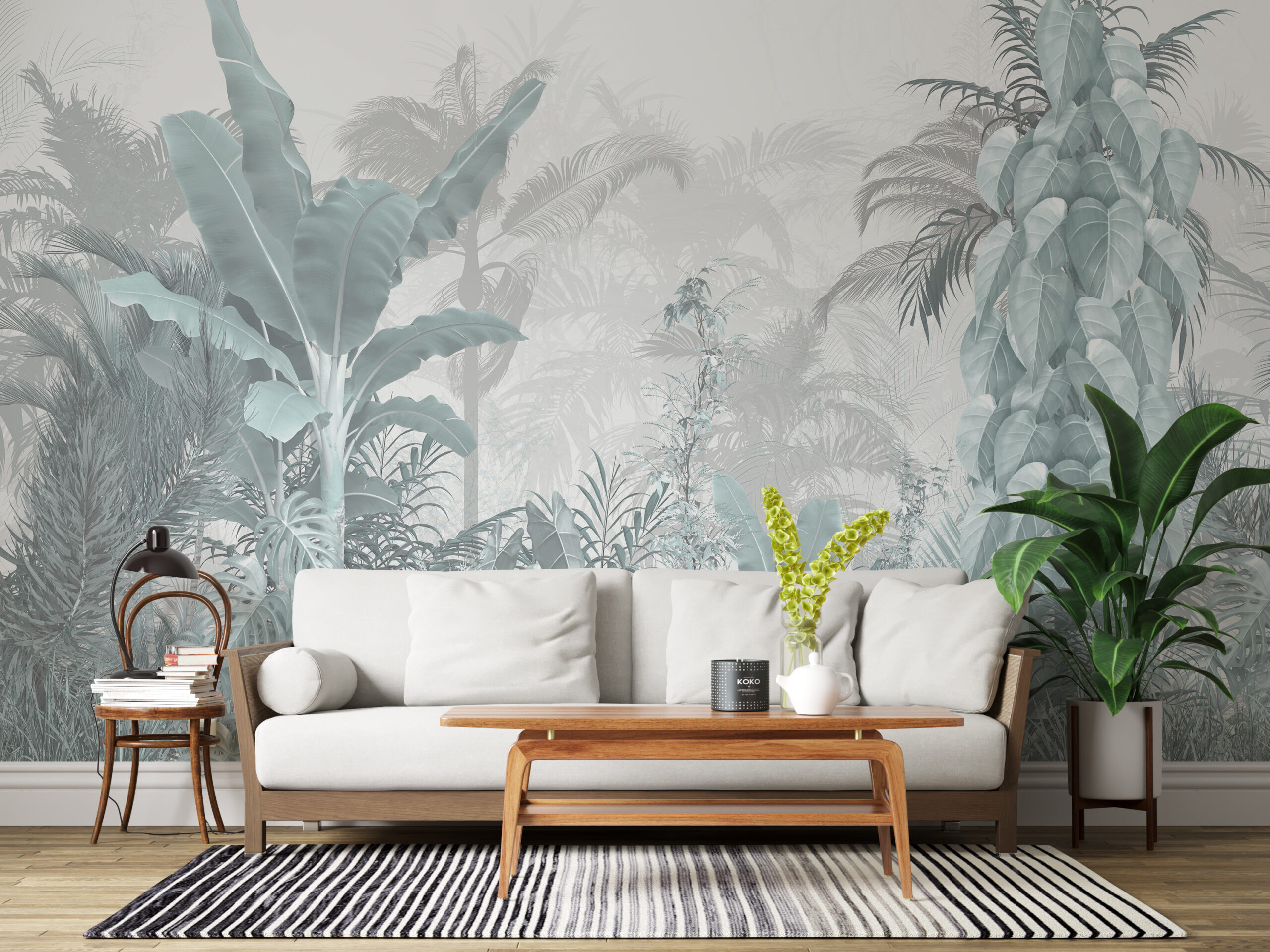 Fototapete Blauer Dschungel