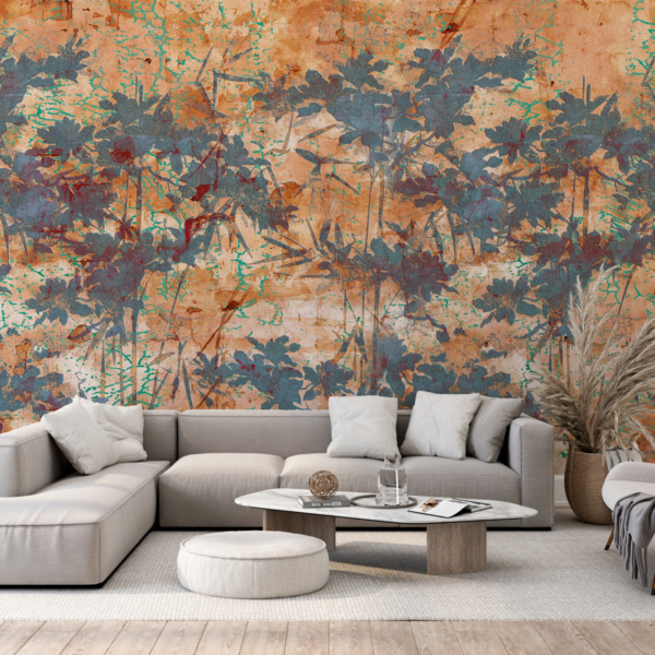 Blaue Pflanzen Tapete