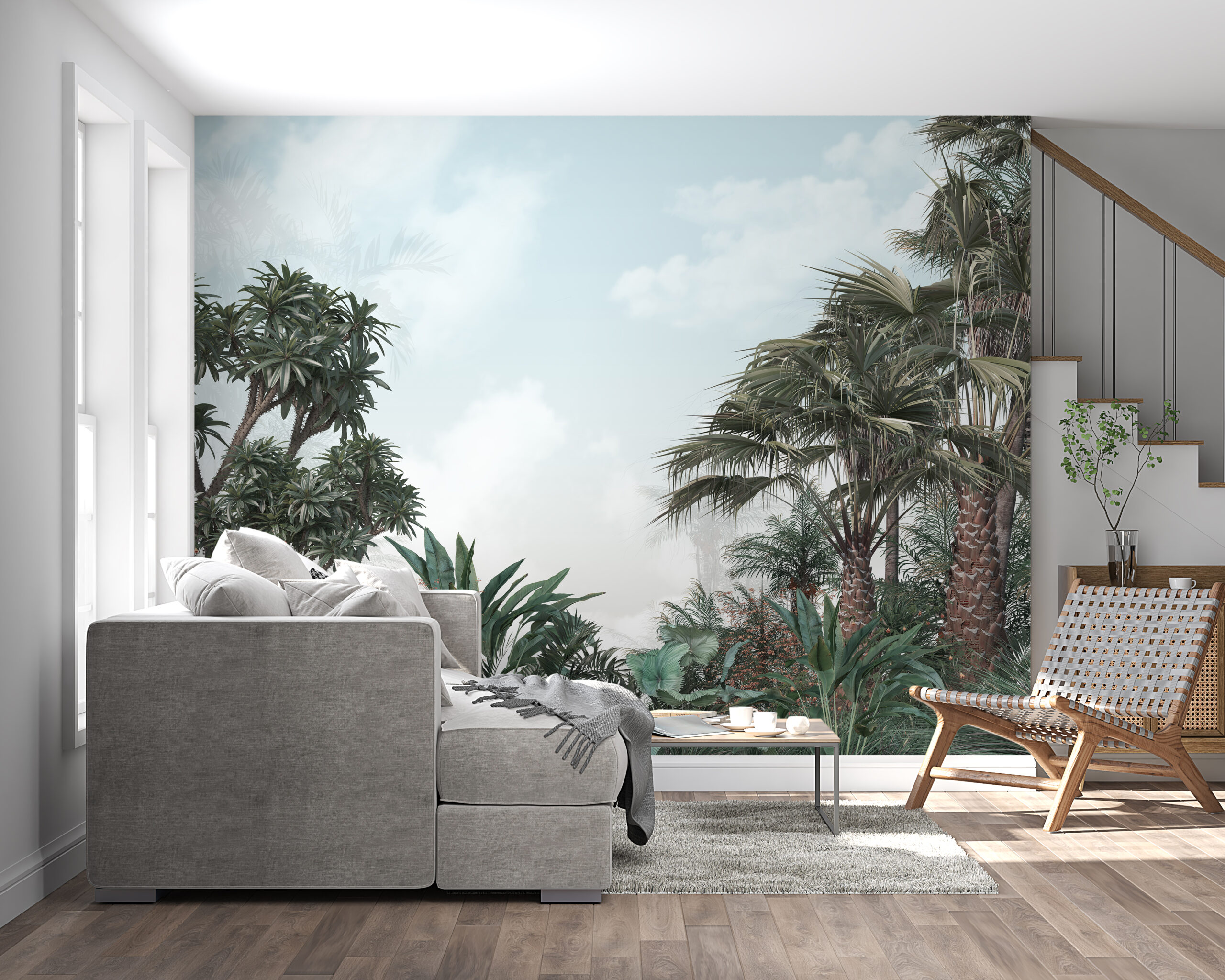 Fototapete Himmel über dem Dschungel