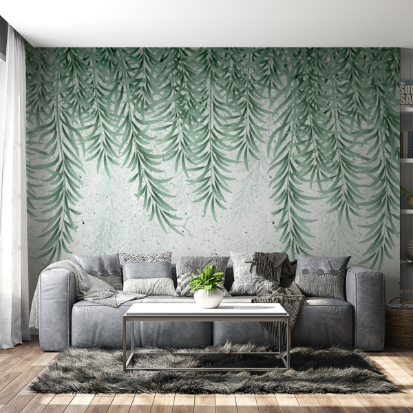 Wandmalerei Reverse Leaf Forest