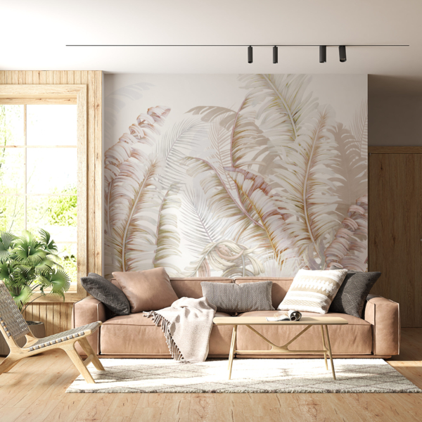 Wandgemälde einer Blattfahne