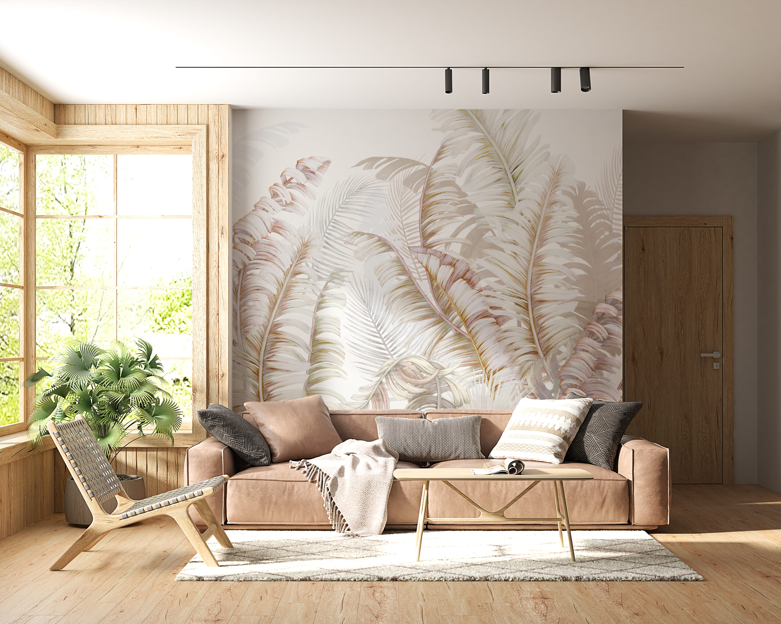 Wandgemälde einer Blattfahne