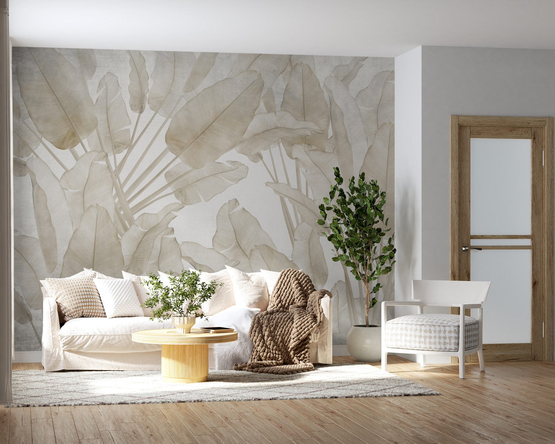 Fototapete Plumes of Bright Leaves