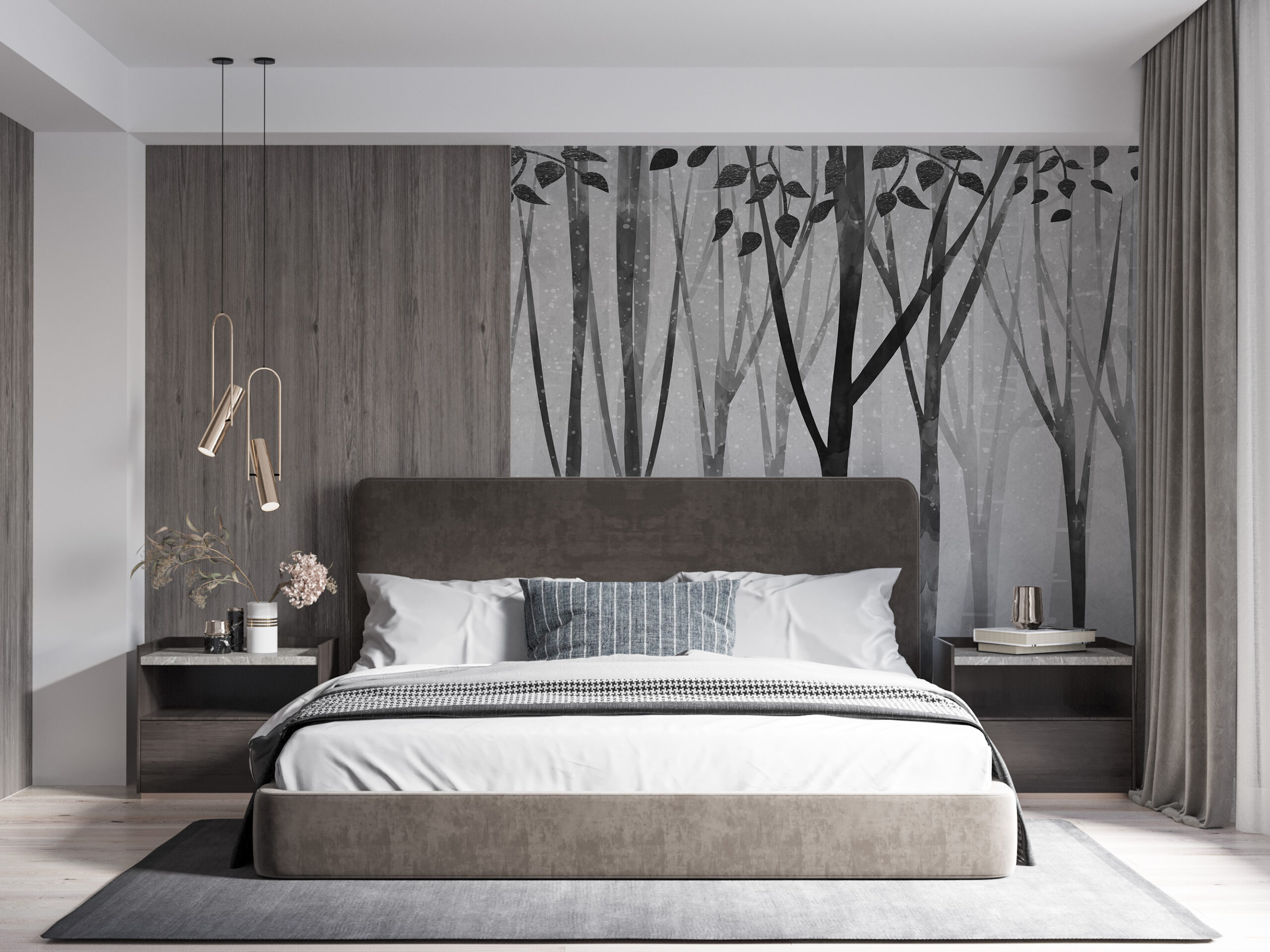 Fototapete Baumstämme