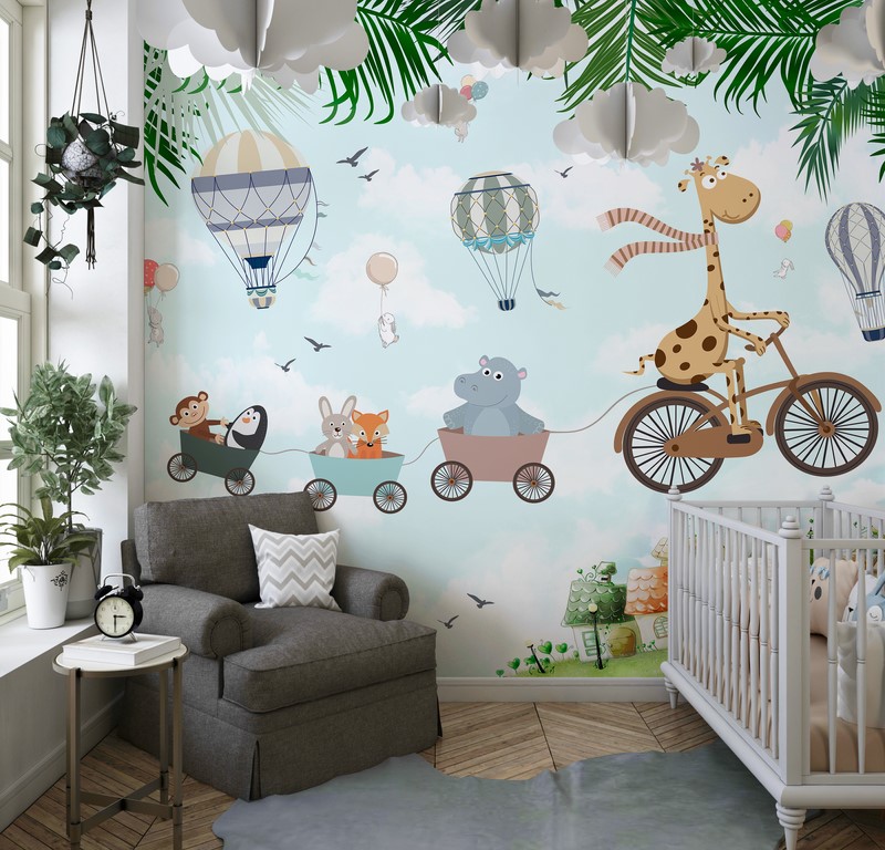 Kinder-Wandbild "Sky Train