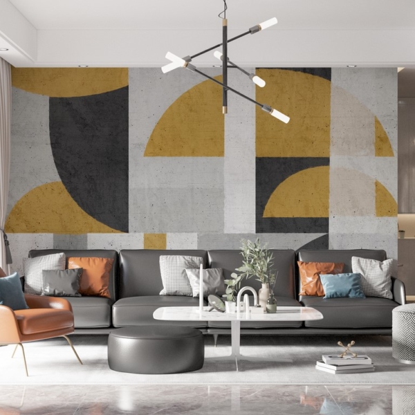 Fototapete Rechtecke und Halbkreise