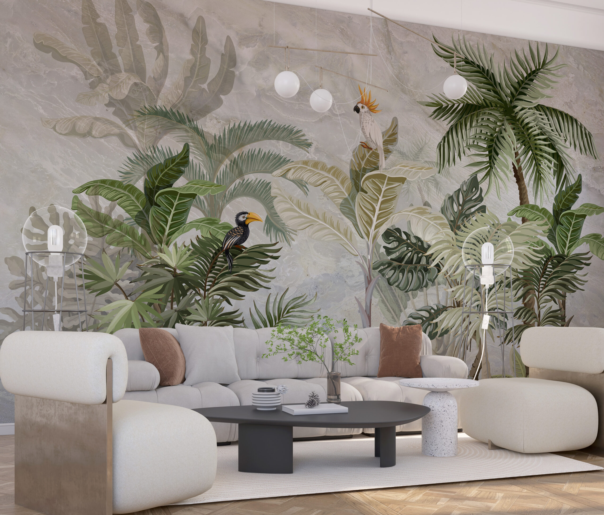 Fototapete Vögel im Baum