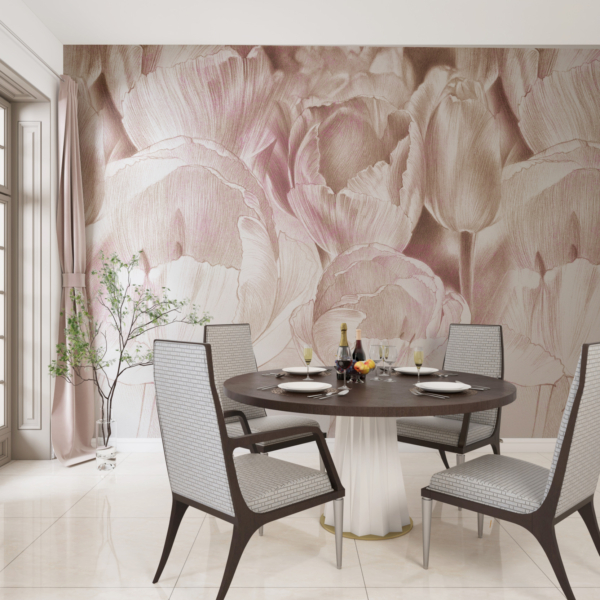 Fototapete Rosa Tulpen