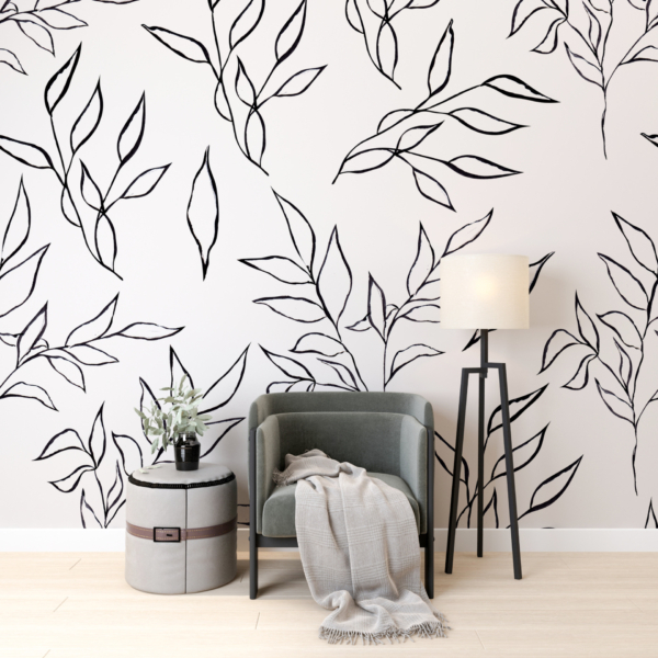 Wandmalerei Zeichnung von Zweigen