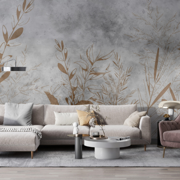 Wandmalerei einer Pflanzenzeichnung