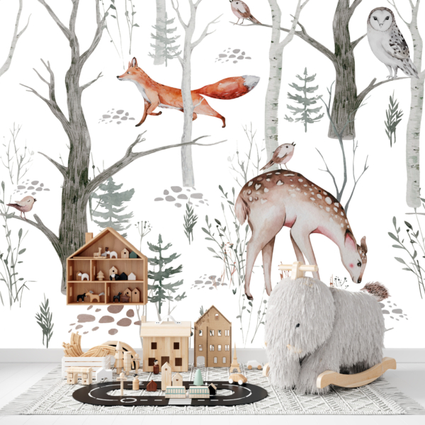 Wandgemälde Tiere im Wald