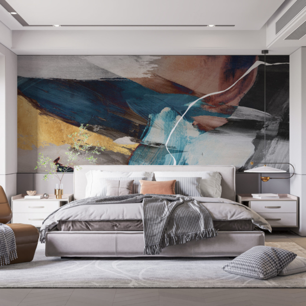 Wandmalerei Wand der Farben