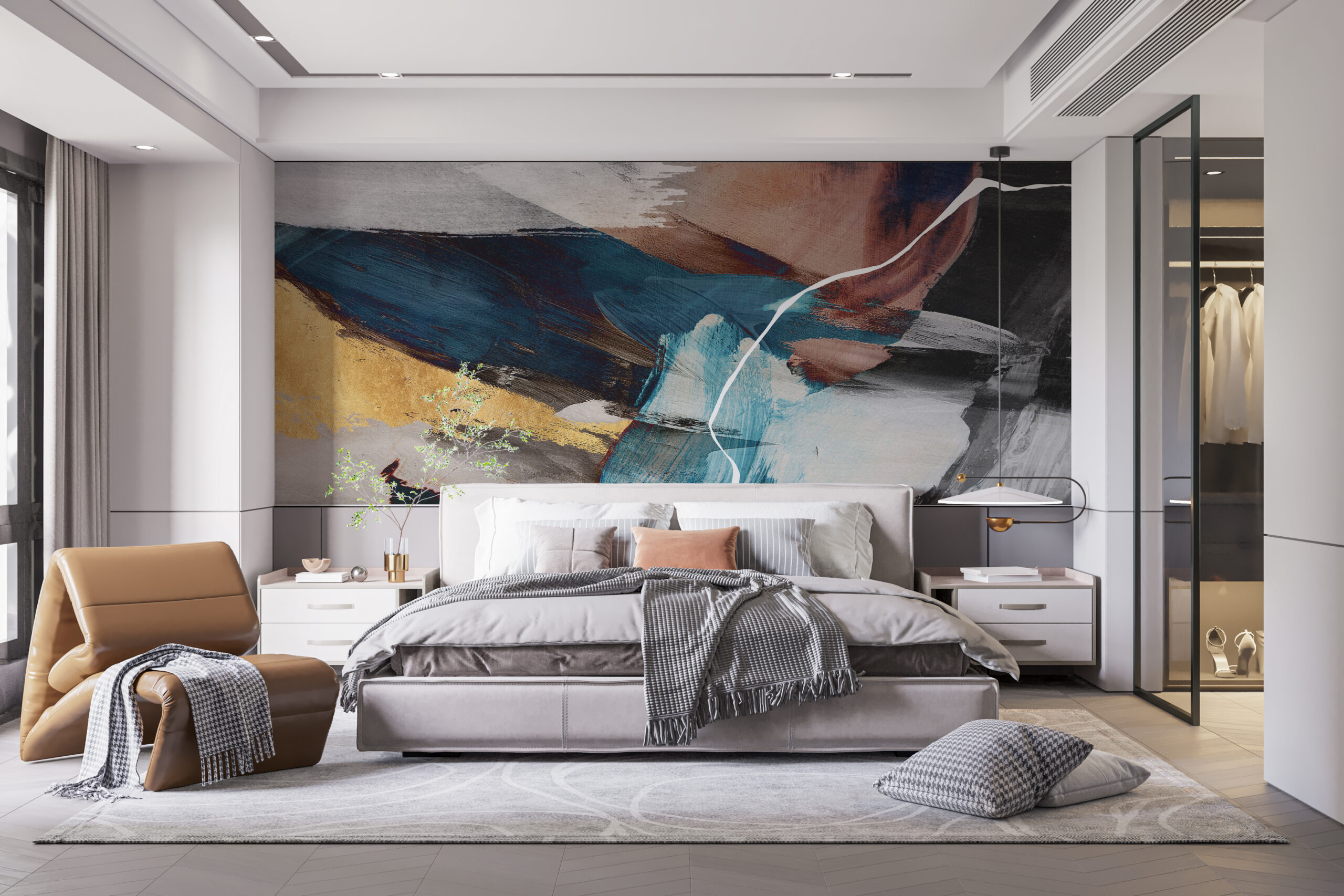 Wandmalerei Wand der Farben