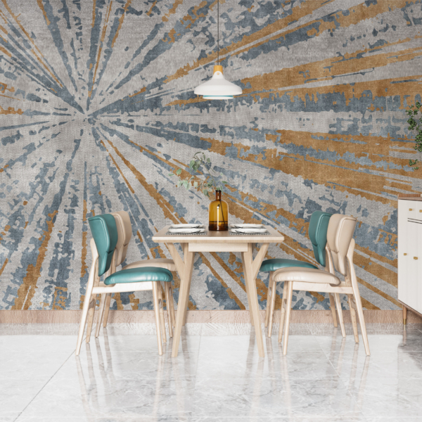 Wandmalerei Strahlenwand