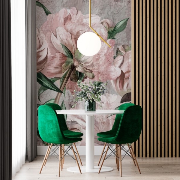 Fototapete Rosa Pfingstrosen