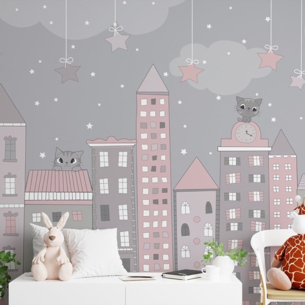 Fototapete Schlafende Stadt für Baby