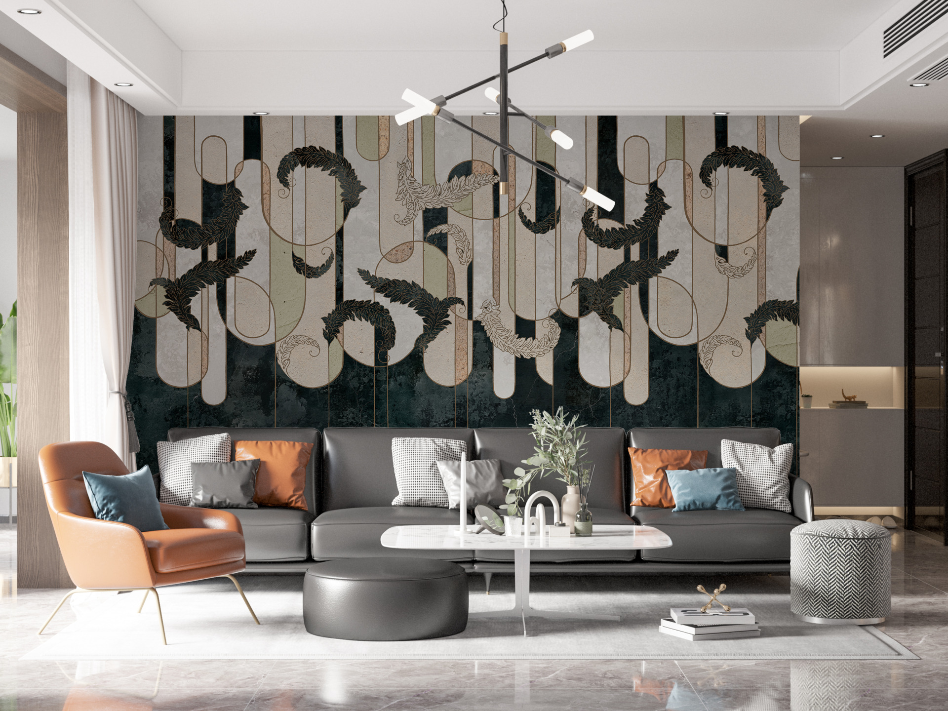 Fototapete Flowing down the wall