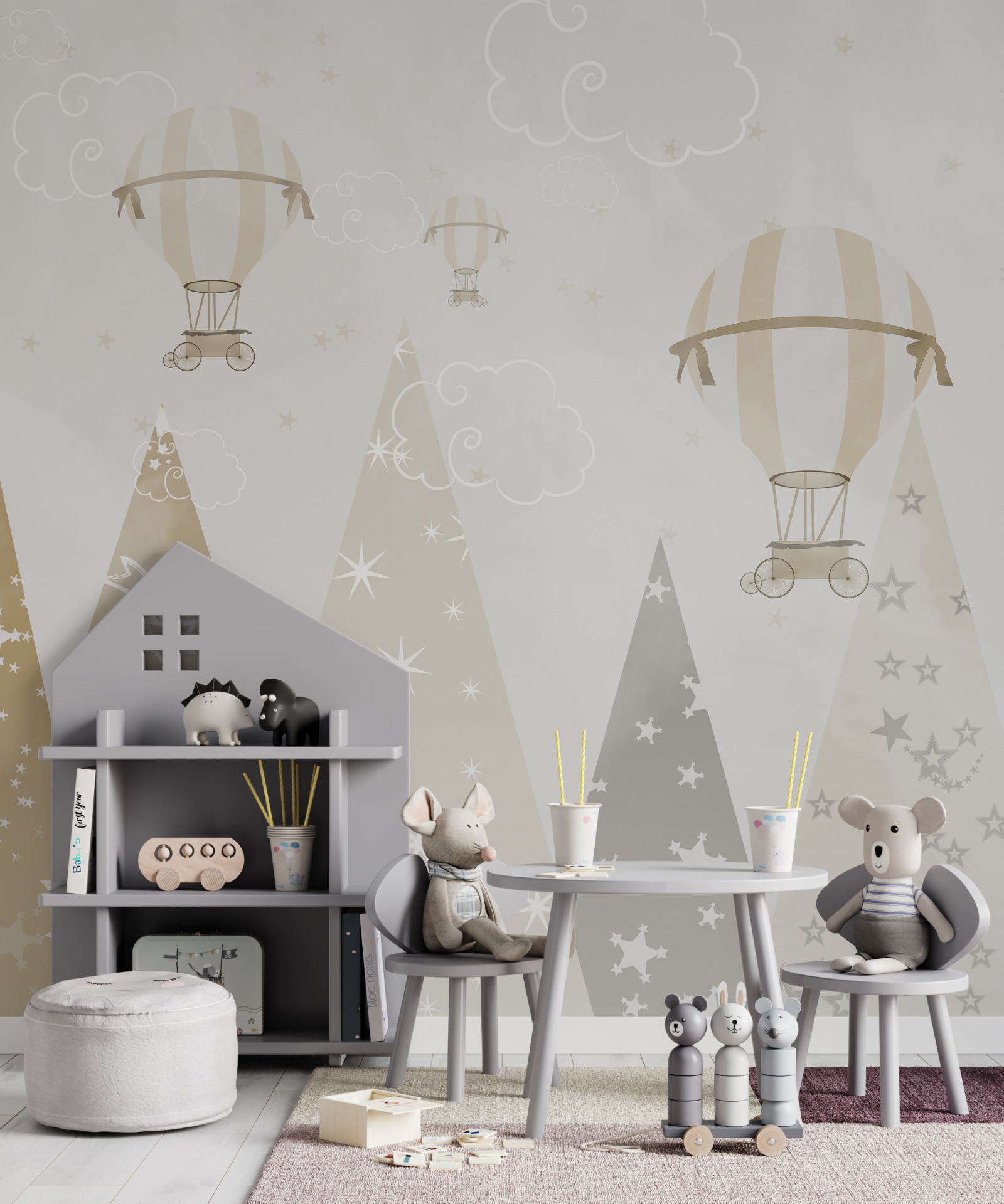 Wandmalerei Steile Gipfel