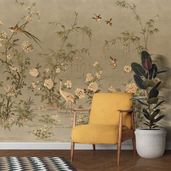 Fototapete Welt der japanischen Vögel