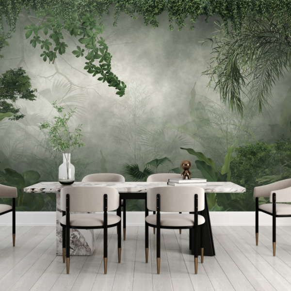 Wandgemälde Licht im Grünen Tunnel