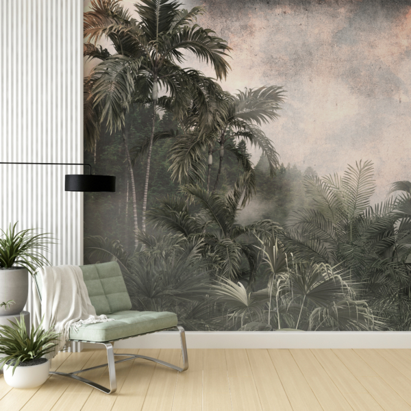 Wandgemälde Morgengrauen auf einer exotischen Insel