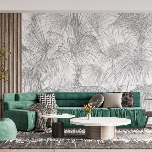 Fototapete Grau Palmen