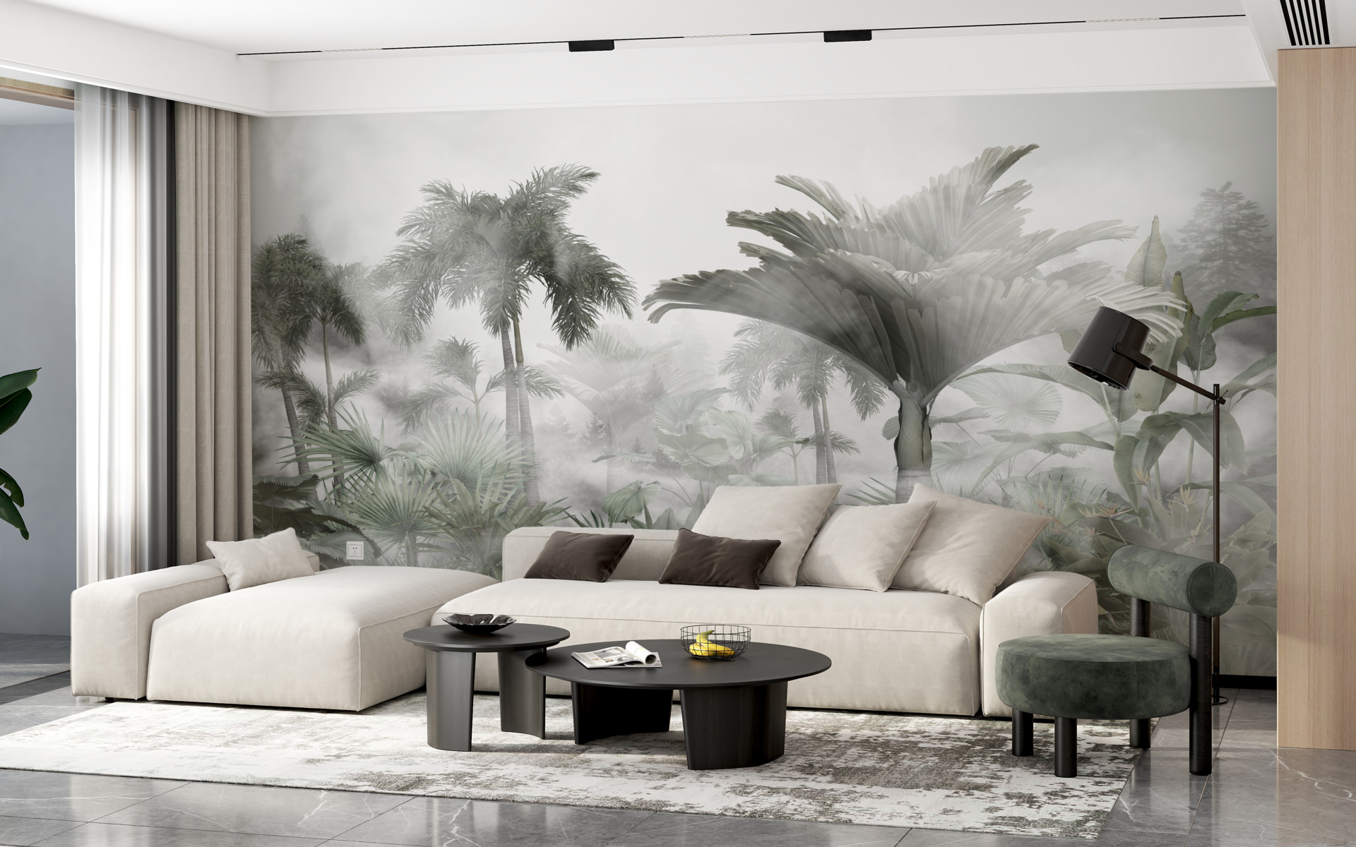 Mysteriöses Dschungel-Wandbild