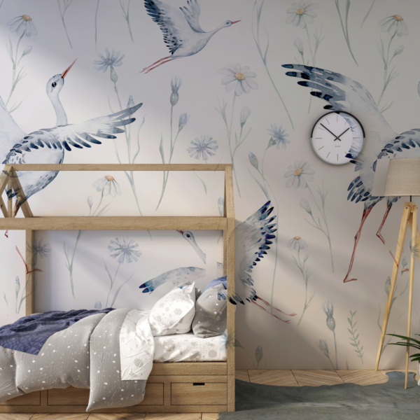 Fototapete Storchentanz