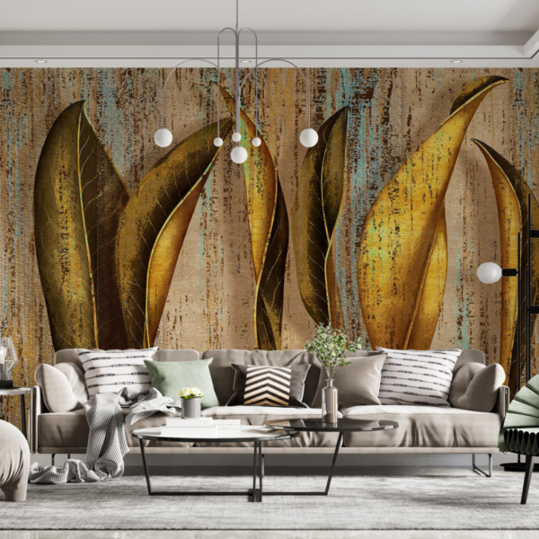 Wandmalerei Tanz der goldenen Blätter