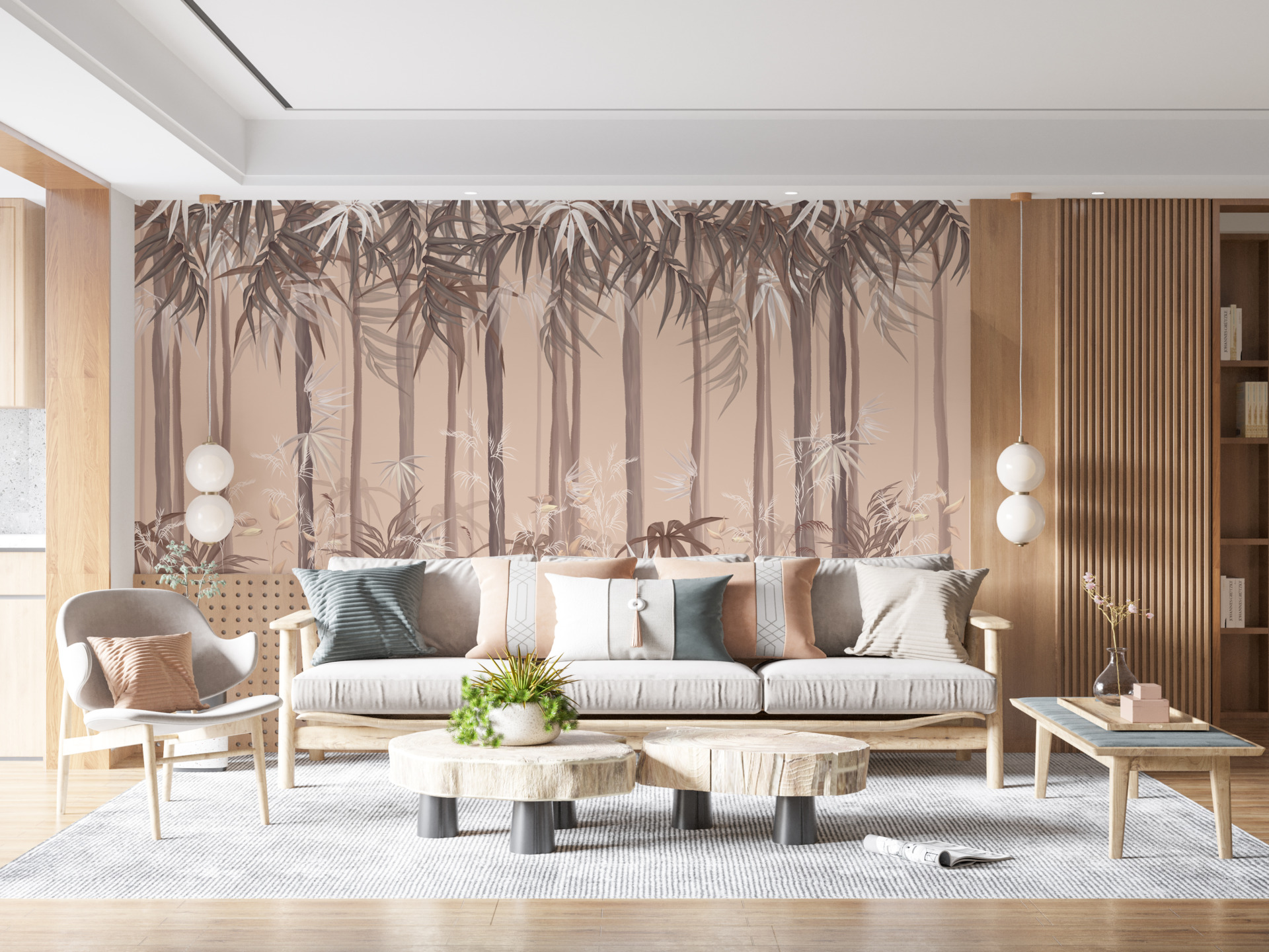 Fotokassette Tropischer Wald in warmen Farben