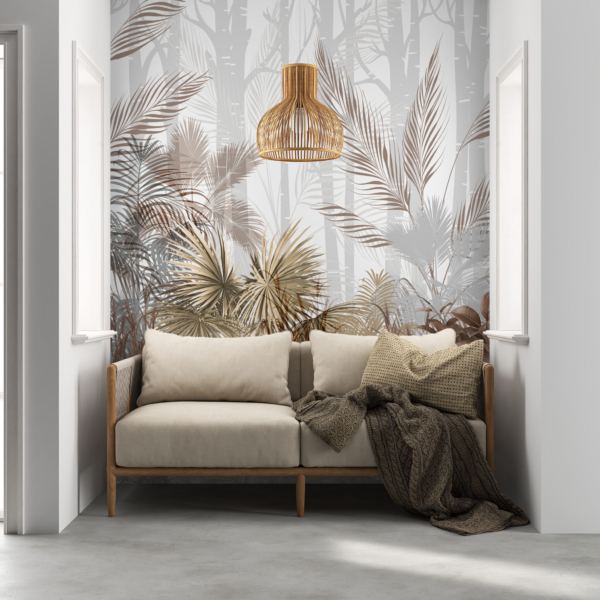 Wandmalerei Tropen in 3D