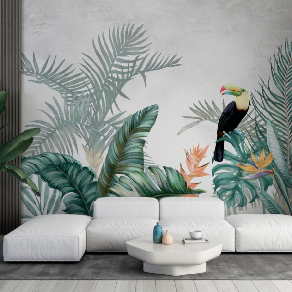 Fototapete Tukane im Laub
